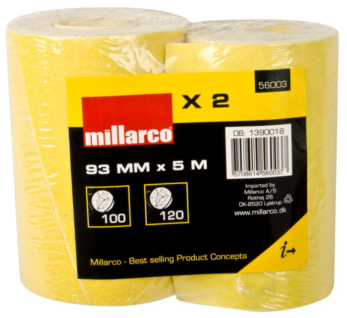 Sandpapir 2 ruller K100 + K120